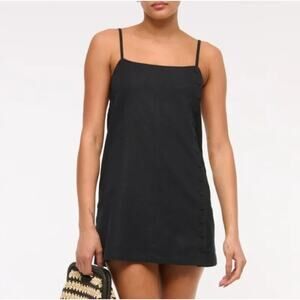 Abercrombie & Fitch Linen-Blend Button Skort Dress Size M